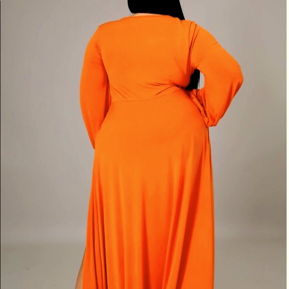 Elle Orange Cut Out Maxi Dress - Picture 5 of 8